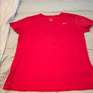 Nike, Dri-fit, red shirt, short sleeve